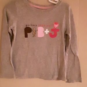 Gap kids girls xs 4/5 gray long sleeve shirt
